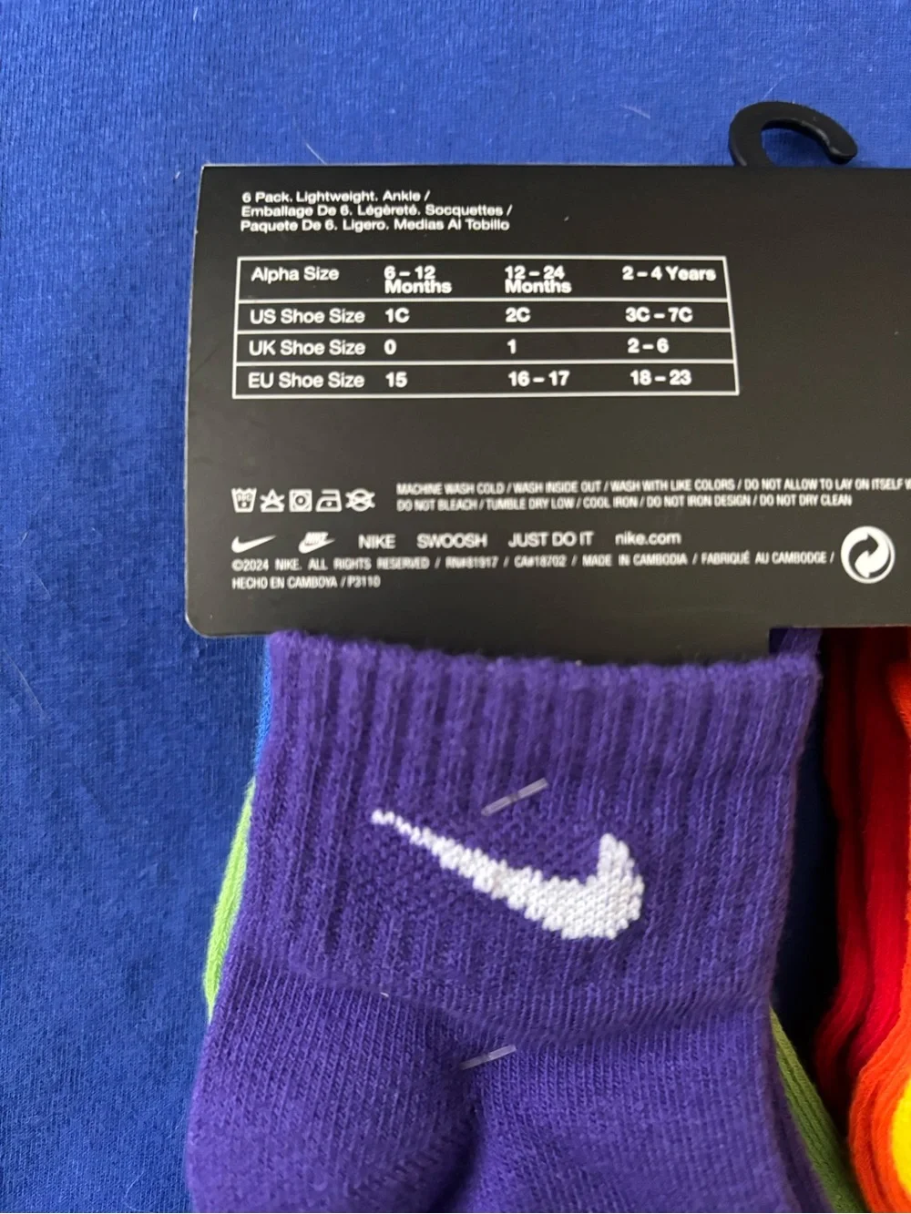 Nike Lightweight Toddler Socks 2-4 Years